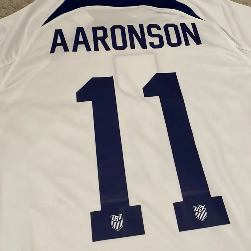 Nike Brenden Aaronson USMNT Home Jersey 2022 men size L BNWT - Picture 5 of 6